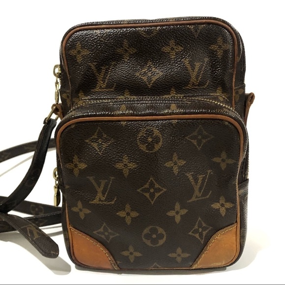 Authentic Louis Vuitton Amazone Monogram & Leather Crossbody - 1 Broke Handle - Picture 3 of 11